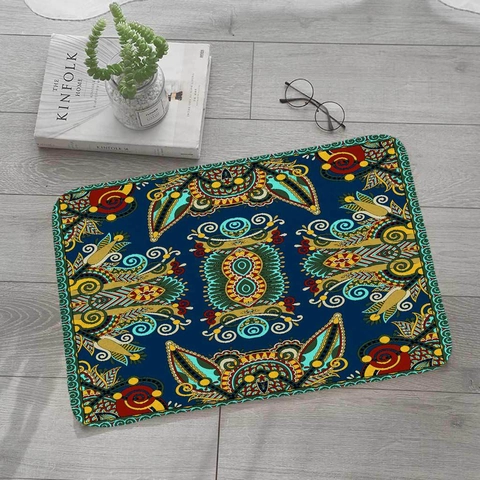 Tappetino Da Terra Mandala Bohemien Assorbente Antiscivolo In Flanella Di Poliestere Per Bagno Cucina Ingresso Soggiorno