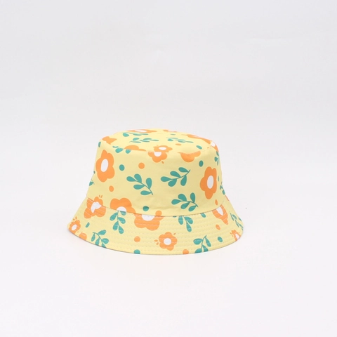 Παιδικό Καπέλο Bucket Cotton Polyester Floral Print Αντηλιακή Προστασία Καλοκαιρινό Υπαίθριο Για Νήπια Αγόρια Κορίτσια