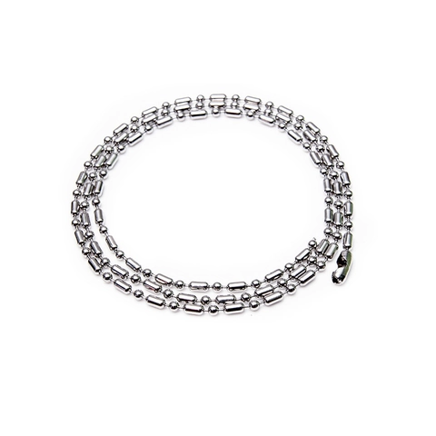 Titanstahl Bambus Perlenkette Halskette Minimalistisch 316L Edelstahl Kugelkette Für Herren Damen Mode Schmuck Zubehör