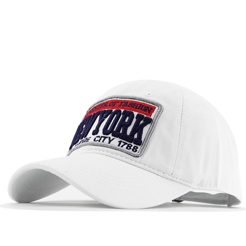 New York Buchstaben Bestickte Baumwolle Baseballkappe Verstellbare Sonnenschutz Outdoor Streetwear Schirmmütze Für Herren Damen