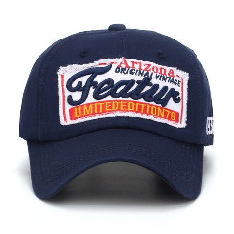 Casquette De Baseball Vintage Broderie Lettres 3D Coton Lavé Ajustable Chapeau De Soleil Streetwear