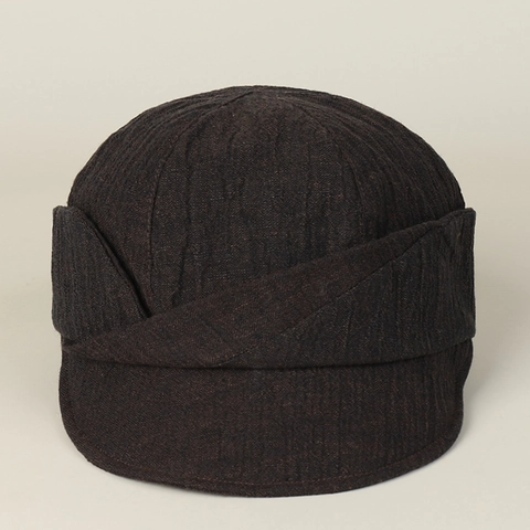 Berretto Newsboy Da Donna In Puro Lino Texturizzato Regolabile Traspirante Pieghevole Stile Giapponese Vintage Cappello Ottagonale