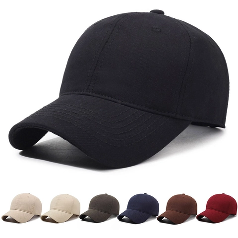 Baseball Kappe Baumwolle Einfarbig Sonnenschutz Outdoor Freizeit Sport Hut Mit Verstellbarer Metallschnalle