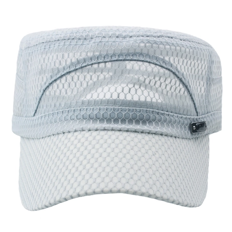Berretto Da Cadetto Da Uomo In Rete Traspirante Cappello Piatto All'aperto Estate Protezione Solare Regolabile Stile Militare