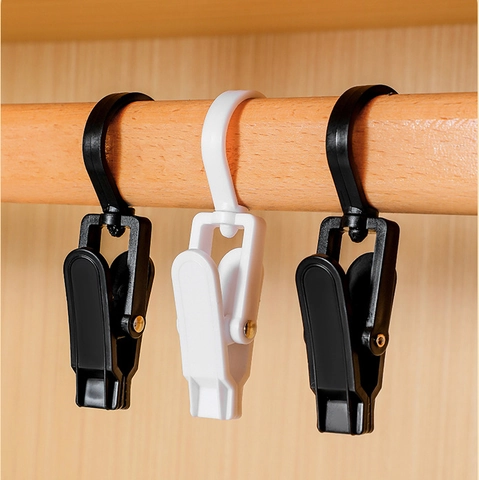 Clips Crochet Pivotant Polyvalents Plastique Ressort Puissant Séchage Lessive Chaussettes Organisateur Chapeau Pour Rangement Placard