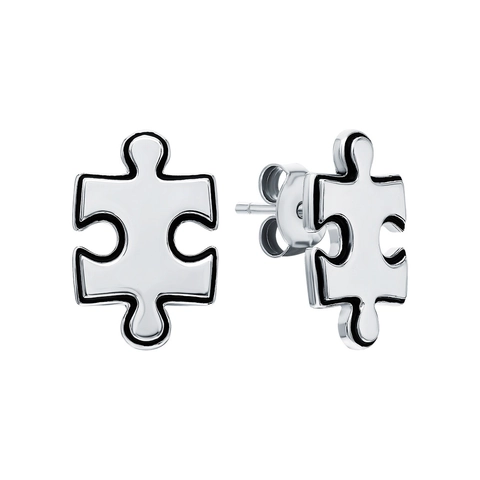 S925 Sterling Silber Puzzle Ohrstecker Minimalistische Geometrische Jigsaw Ohrringe Für Damen Einzigartige Mode Schmuck Zubehör