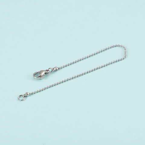 Pulsera Tobillera De Cadena De Bolas Minimalista Acero Inoxidable 304 Pulido Espejo Joyería Para Mujer Unisex Cadena De Cuentas Con Cierre De Langosta