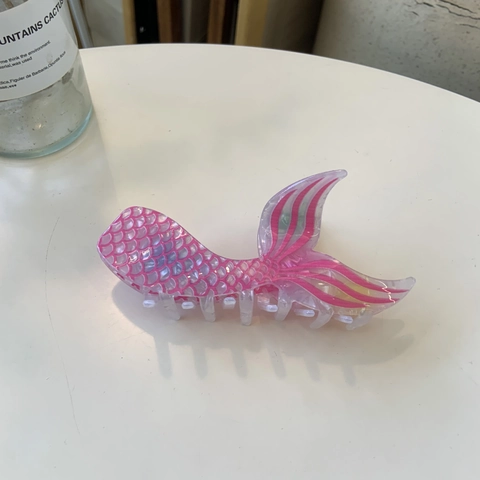 Molletta Per Capelli A Coda Di Sirena Acrilico Acetato Di Cellulosa Texture Squame Di Pesce Stile Cartone Animato Coreano Per Donne Ragazze