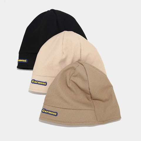 Gorro Beanie De Punto Gofre Con Forro Polar Invierno Cálido Slouchy Pullover Skull Cap Color Sólido Casual