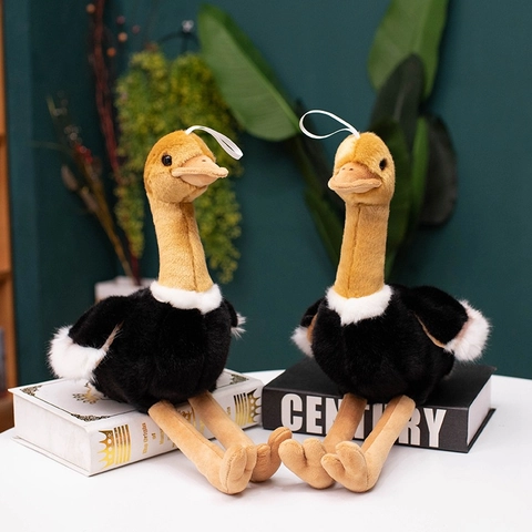 Simulation Strauß Plüschtier Weich Gefüllte Vogel Puppe Tier Home Dekoration Kinder Geburtstag Geschenk Mit Hängeseil Süße Lange Hals