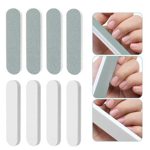 Mini Sponge Nail Files Double Sided Manicure Polishing Buffer Strips High Resilience Professional Nail Art Care Tools