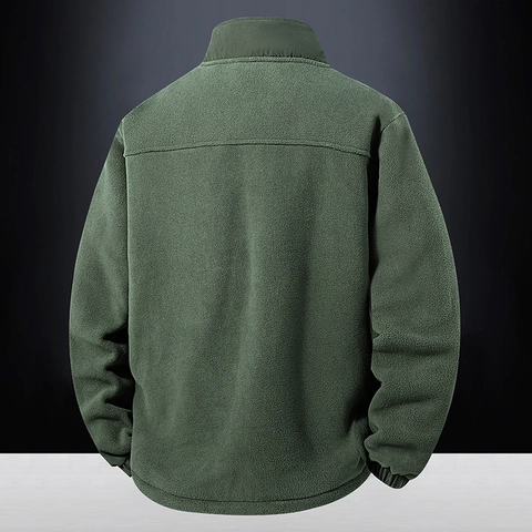 Giacca In Pile Da Uomo Full Zip Collo Alto Foderata In Sherpa Caldo Inverno Capispalla Casual Cardigan Cappotto