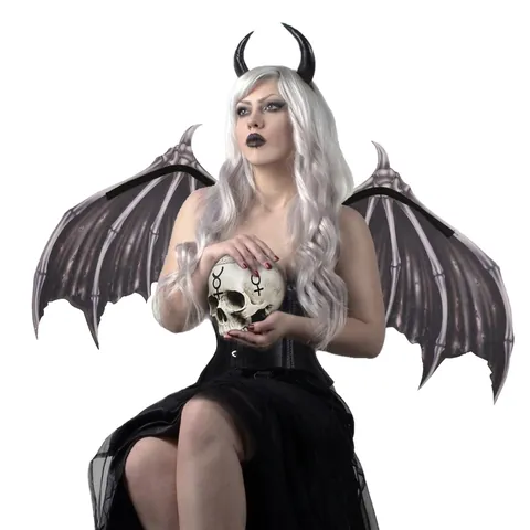 Ali Di Ossa Di Demone Halloween Pieghevoli Tessuto Non Tessuto Accessori Per Costumi Per Carnevale Cosplay Festa Travestimento