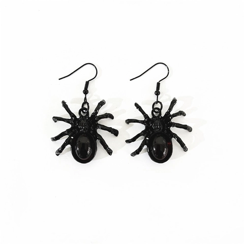 Orecchini A Pendente Ragno Lega Cristallo Rosso Gotico Punk Rock Gioielli Halloween Per Donne