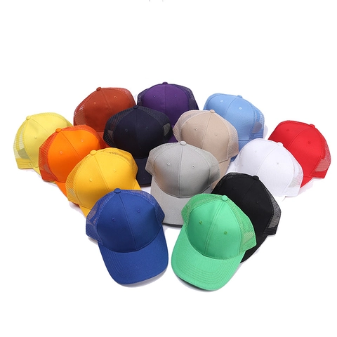 Berretto da Baseball in Rete Traspirante Estivo Unisex Tinta Unita Cotone Regolabile Trucker Hat Protezione Solare Sport all'Aperto
