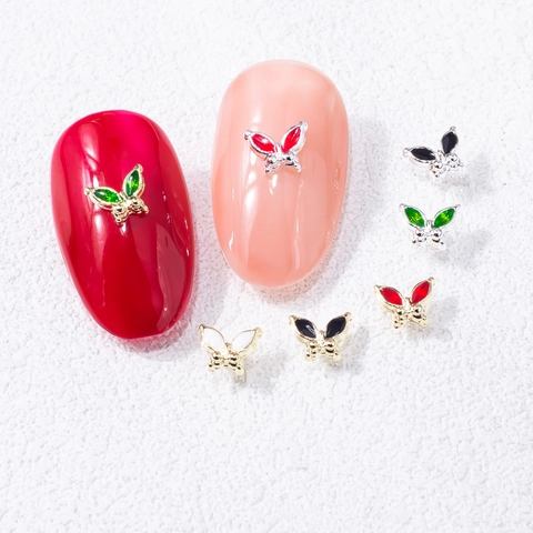 Decorazioni Per Nail Art Farfalla Lega Smalto Farfalle Mini 3D Ornamenti Manicure Per Design Unghie Fai Da Te