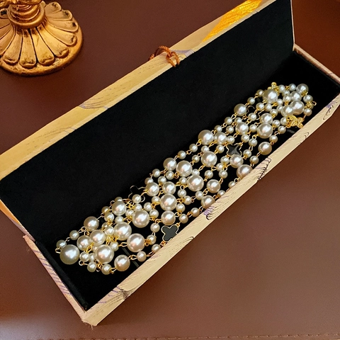 Exquisite Vintage Chinese Style Jewelry Storage Organizer Brocade Fabric Wave Pattern Tassel Luxury Gift Packaging For Necklace Ring Bracelet