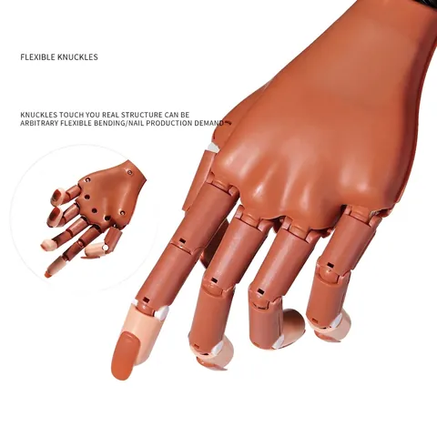 Mano Pratica Professionale Nail Art Manichino Flessibile Pieghevole Modello Allenamento Con Morsetto Tavolo Regolabile Punte Unghie
