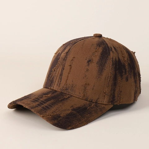 Cappello Da Baseball Retro Tie-Dye Distressed Cotone Vintage Protezione Solare Regolabile Strapback Outdoor Moda Chapeau Unisex