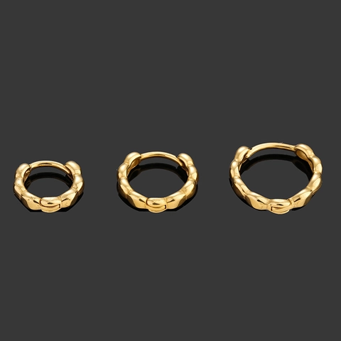 316L Edelstahl Twist Hoop Ohrringe Für Damen Herren Hip Hop Geometrische Huggie Ohrringe Schmuck Silber Gold Schwarz