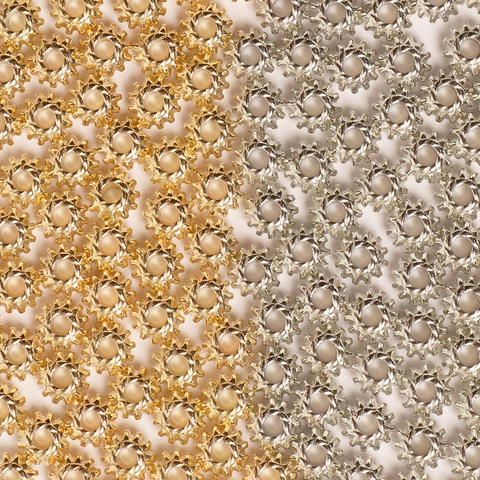 CCB Flower Spacer Beads Gold Silver Electroplated Plastic Loose Beads For DIY Jewelry Making Bracelets Necklaces