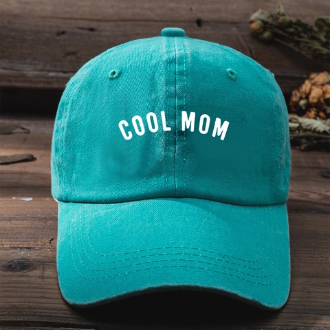 Cool Mom Baseball Cap Washed Cotton Vintage Retro Adjustable Sun Hat For Women Mother Day Gift