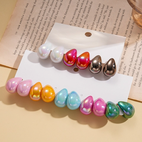 Wassertropfen Ohrringe Acryl Regenbogen Metallisch Spiegel Wasserfall Stecker Mit Stahl Ohrringpfosten Für Frauen Mode Schmuck