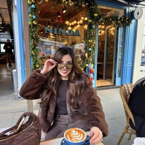 Abrigo Piel Sintética Mujer Chaqueta Corta Felpa Solapa Manga Larga Invierno Cálido Streetwear Color Sólido Elegante Grueso