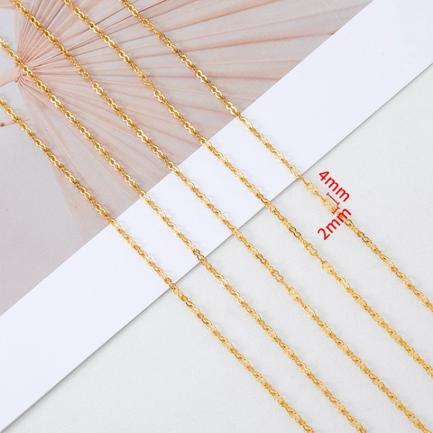 Stainless Steel Jewelry Chain Figure 8 Infinity Link For DIY Necklace Bracelet Making Vacuum Plated Gold Steel Color