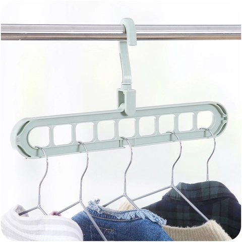 9-Gaten Magische Kledinghanger Plastic Multifunctioneel Draaibare Haak Ruimtebesparend Kleerkast Organizer Thuisbenodigdheden