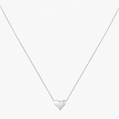Herz Anhänger Halskette 925 Sterling Silber Poliert Glatt Herz Minimalistisch Schmuck Romantisches Geschenk Damen Mädchen