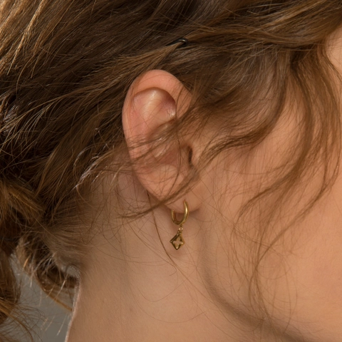 Orecchini a Cerchio con Pendente a Croce in Acciaio Inossidabile per Donna Orecchini Geometrici a Stella Svuotata Gioielli Minimalisti