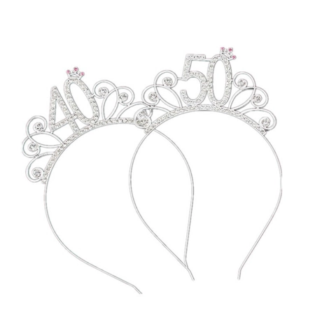 Geburtstag Königin Tiara Stirnband Legierung Straß Kristall Krone Haarschmuck Für Jubiläumsfeier Frauen Mädchen