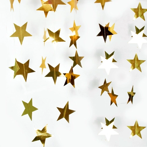 Star Circle Heart Shape Glitter Hanging Garland Banner For Birthday Wedding Party Event Backdrop Decoration