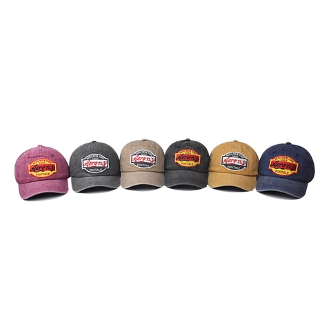 Berretto da Baseball in Cotone Lavato Vintage per Uomo Donna Ricamato Distressed Retrò Regolabile Cappello da Sole Outdoor Moda Sport Accessori