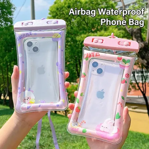 Cartoon Tier Wasserdichte Handyhülle PVC Transparent Versiegelte Tasche Für Schwimmen Driften Tauchen Outdoor Reise Schutzhülle