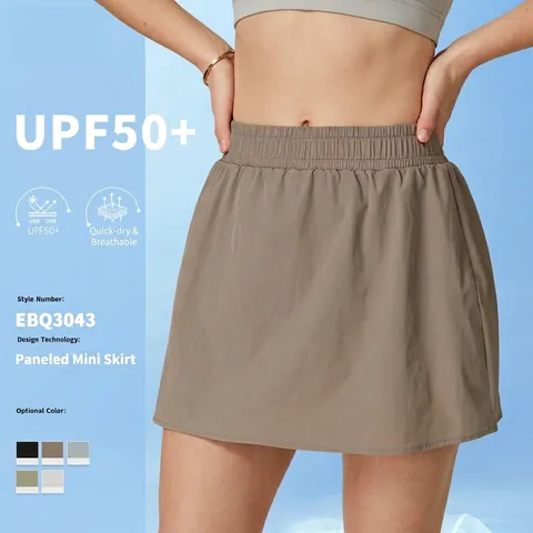 Dames Sport Skort Hoge Taille Tennisrok Met Binnenzak UPF 50 Zonbescherming Sneldrogend Hardlopen Golf Sportrock