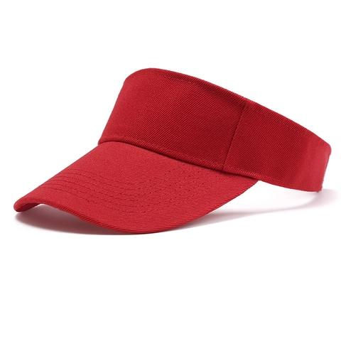 Visiera Parasole Regolabile in Sarga di Cotone Per Uomo Donna Sport all'Aperto Tennis Golf Corsa Spiaggia Cappello Senza Top