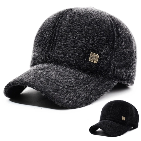 Cappello Da Baseball Invernale In Pelliccia Sintetica Con Paraorecchie Caldo Antivento In Peluche Per Uomo Regolabile
