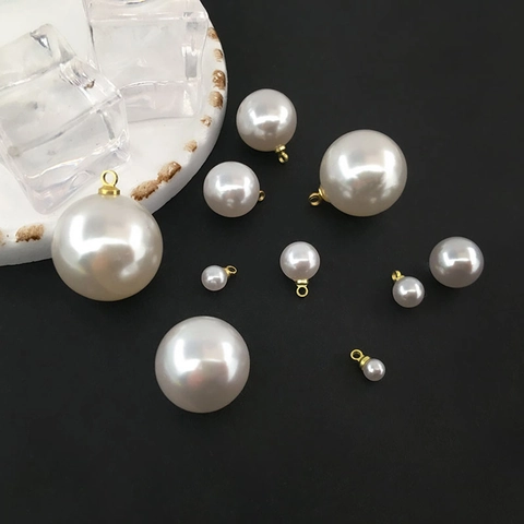 Imitation Artificial Pearl Pendants With Metal Caps Round Teardrop Oval Shapes For DIY Jewelry Making Necklaces Bracelets