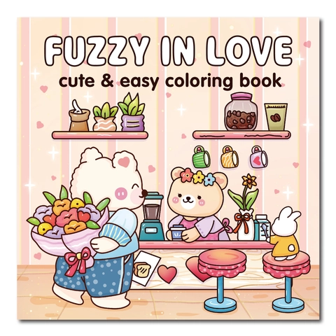 Kawaii Cartoon Love Wedding Coloring Book Romantic Easy Painting Drawing Book For Kids Adults Stress Relief Art Gift