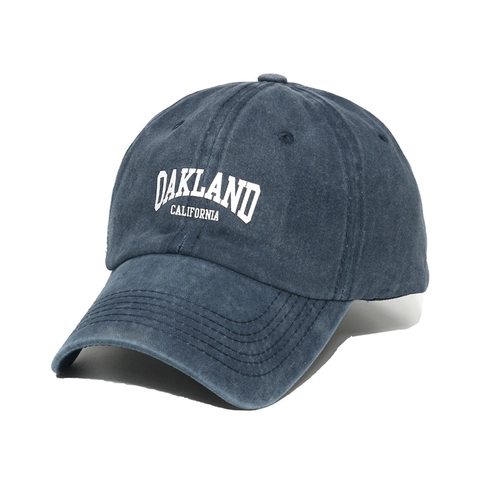 Cappellino Da Baseball In Cotone Lavato Con Stampa Lettere Oakland California Cappello Protezione Solare Vintage Regolabile