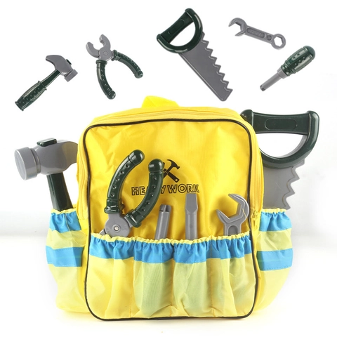 Kids Role Play Toy Simulation Firefighter Police Doctor Science Tools With Backpack Educational Pretend Play Career Experience For Boys Girls