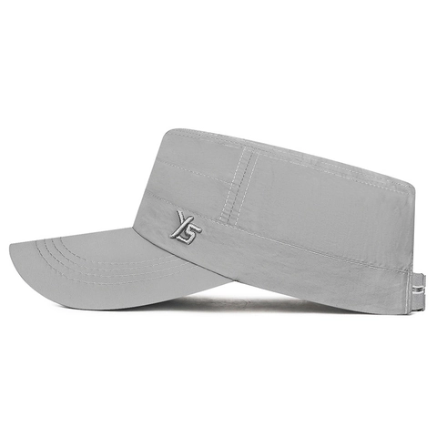 Schnell Trocknende Cadet Cap Für Damen Herren Flache Militär Mütze Sonnenschutz Atmungsaktiv Verstellbare Outdoor Angelmütze Armeehut Mit YS Logo