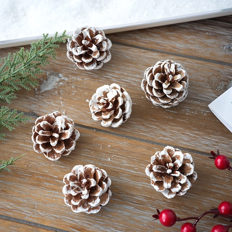 Piñas De Pino Naturales Adornos Árbol Navidad Decoración Rústica Vacaciones Invierno Manualidades Bricolaje Accesorios Oro