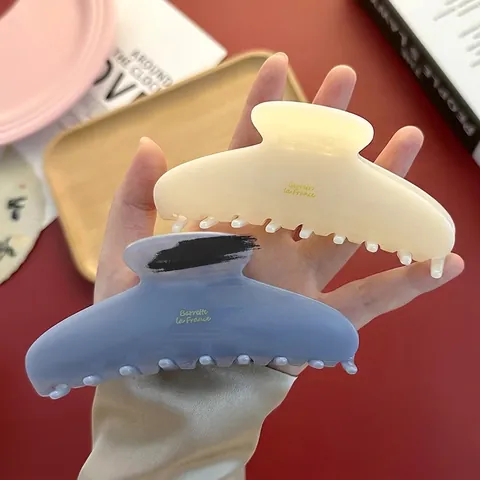 Grande Molletta Per Capelli In Acetato Di Cellulosa Stile Francese Elegante Minimalista Clip A Squalo Per Donna