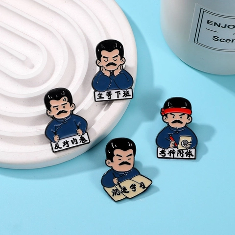 Cartoon Charakter Emaille Brosche Pin Zinklegierung Lustige Zitate Abzeichen Für Kleidung Rucksack Kreatives Geschenk