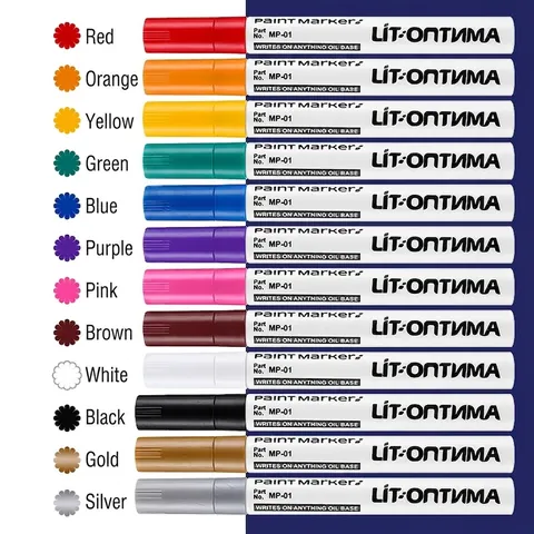 Oil Based Paint Marker Pen Waterproof Permanent Marker For Rock Painting Ceramic Glass Wood Fabric Metal Tire DIY Art Supplies