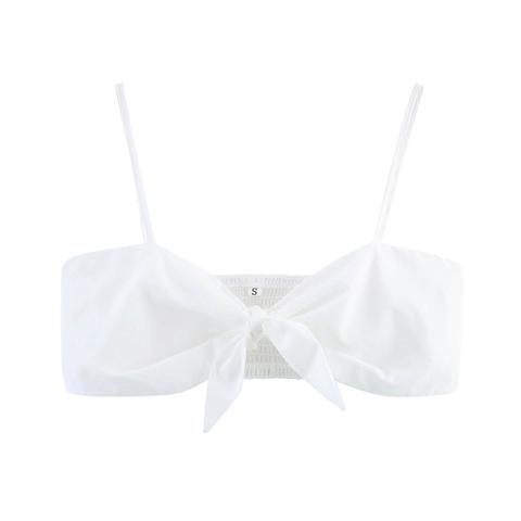 Crop Top À Broderie Anglaise Blanche Et Jupe Midi À Volants Femme Évidé Noeud Papillon Vacances Été Style Français
