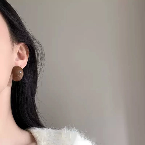 Orecchini A Lobo In C Acrilico Con Perno In Argento Gioielli Geometrici Minimalisti Stile Retrò Per Donna